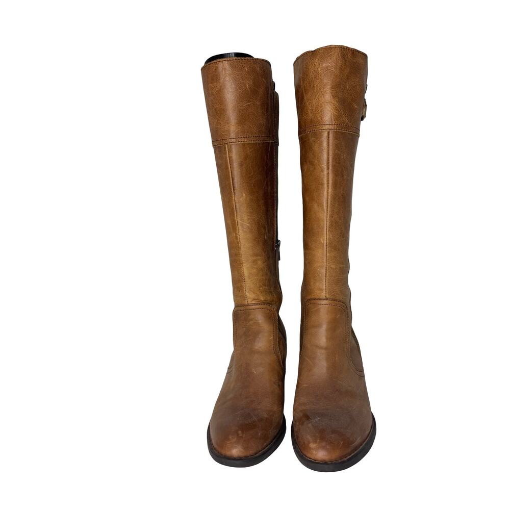 Born Fannar Brown Leather Knee High Riding Boots Size 6.5 - Picture 2 of 6